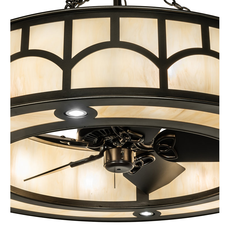 44" Wide Mission Hill Top Chandel-Air, 9.25" H x 44" W x 44" D