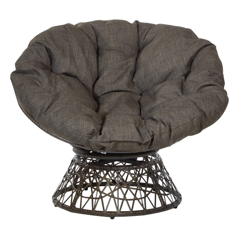 Chaise avec mobilier pivotant à 360 degrés, Noir, noir, noir, noir, Brun