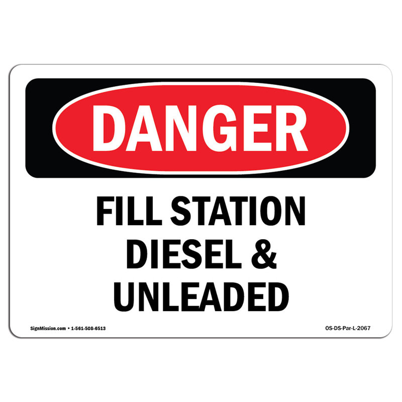 Danger Sign, 18" H x 24" W x 0.1" D