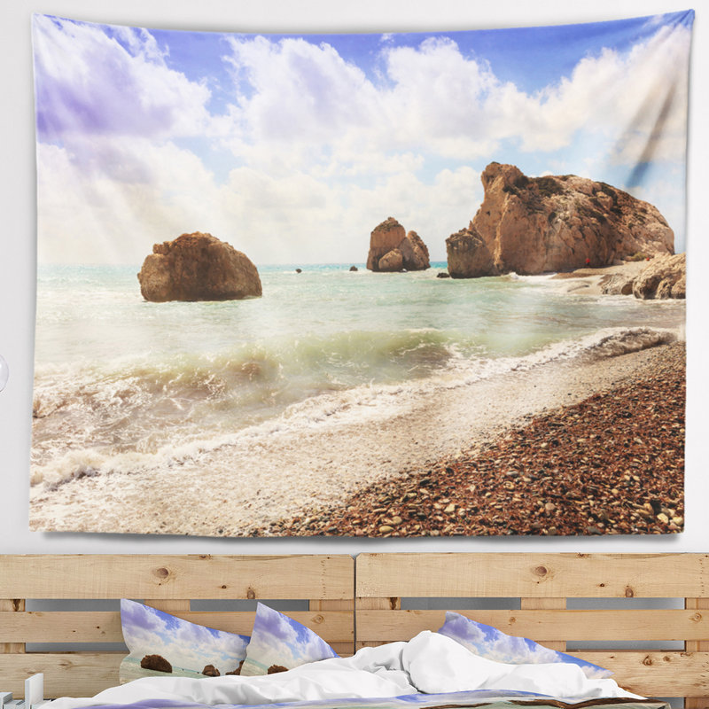 Tapisserie marine Aphrodite à Chypre, H 50 po x l 60 po