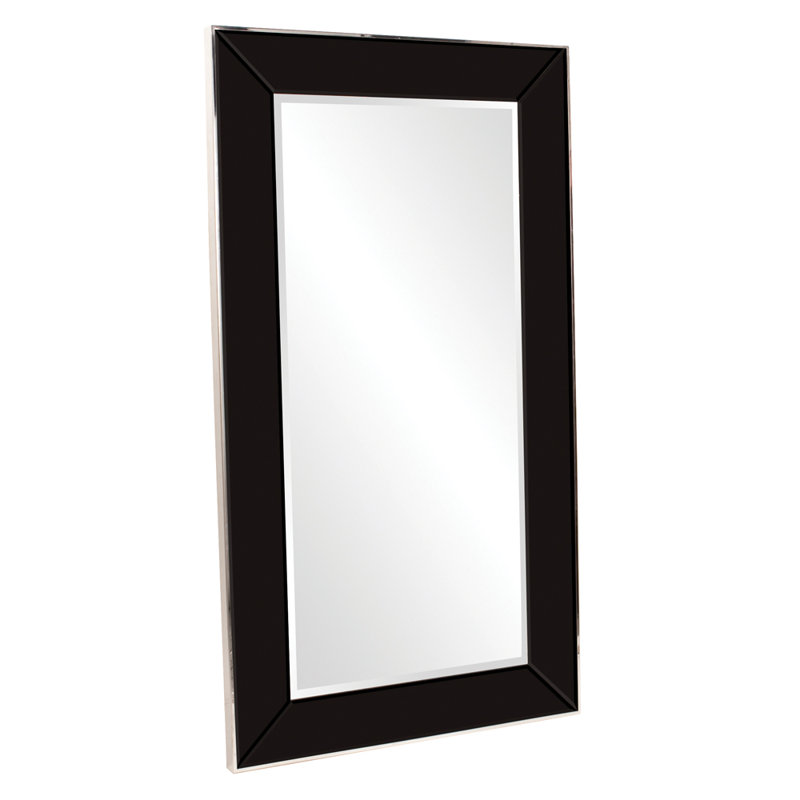 Miroir d'appoint sans cadre moderne et contemporain Abdull, Noir