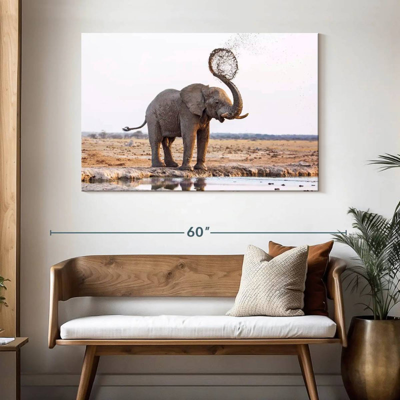 Brampt Elephant Mud Splash, 32" H x 48" W