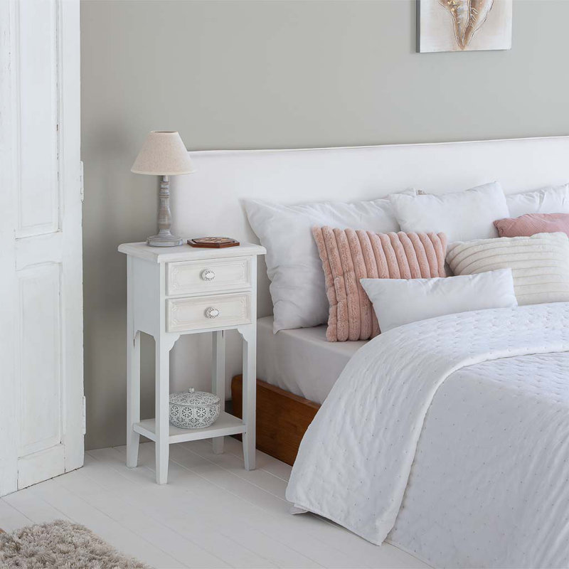 Hebersham 37cm W Manufactured Wood Bedside Table
