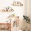 3 tablettes flottantes en bois naturel