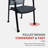  Mesh Back Stacking Chair with Upholstered Fabric and Lumber Support (With Wheels 2 Pack)-88170303