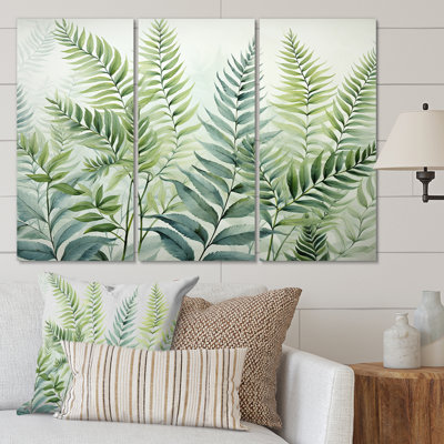 " Ferns Enchanting Ferns III " 3 Piece Art Graphic Art Print