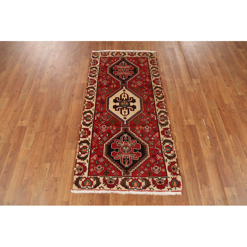 Handmade Wool Traditional Runner Rug 2x5