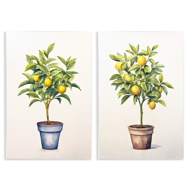Ensemble de 2 plaques murales en pot agrumes sérénade, design par Andrea Haase, H 15 po x l 20 po