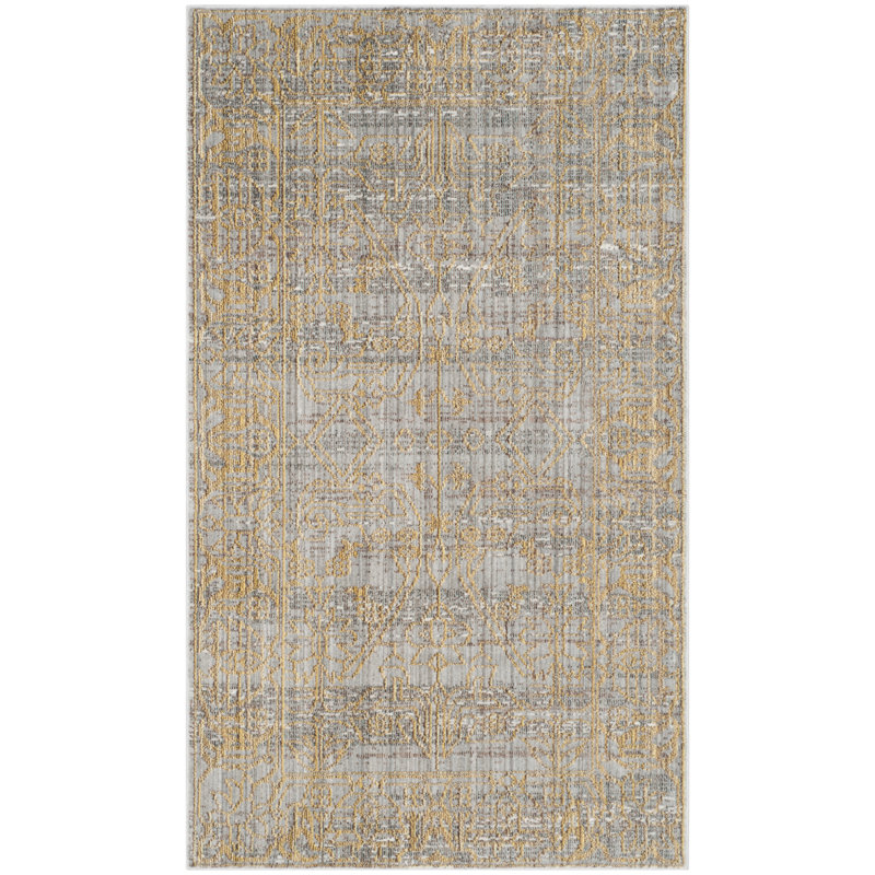 Andersons Oriental Charcoal/Grey/Gold Area Rug, Rectangle 3' x 5'