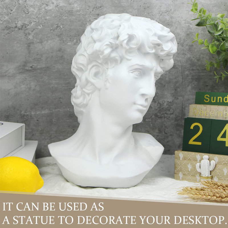 11In Greek Statue Of David, Classic Roman Bust Greek Mythology Sculpture For Home Decor