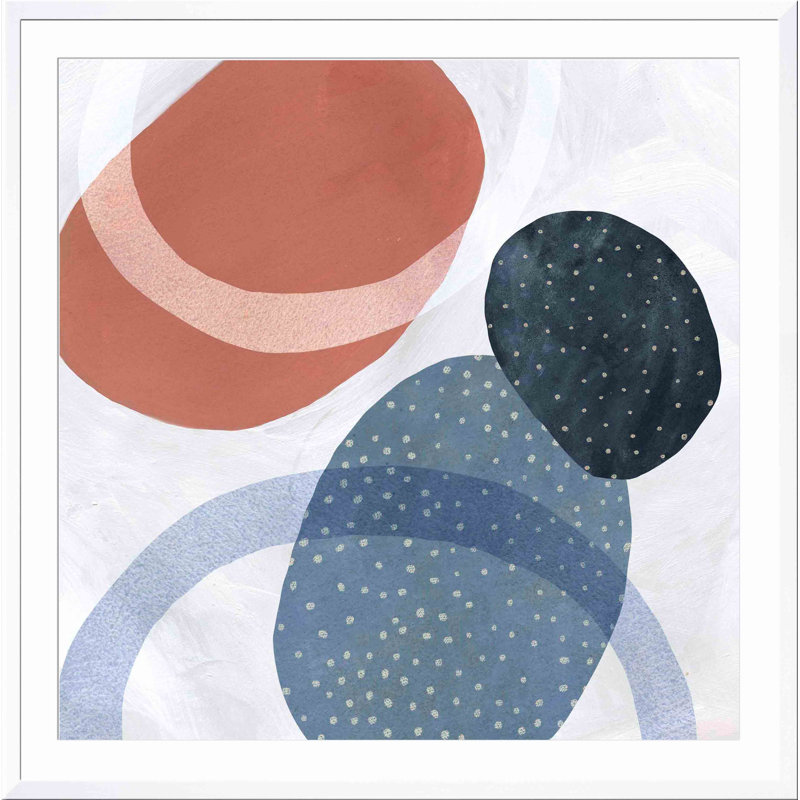 «In Orbit II» par Emma Scarvey - peinture encadrée, H 20 po x l 20 po, Blanc