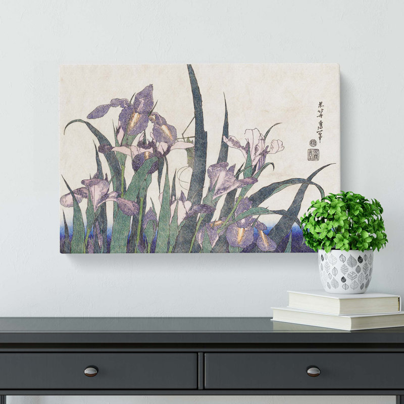 Irises by Katsushika Hokusai - Wrapped Canvas, 40cm H x 60cm W x 3cm D