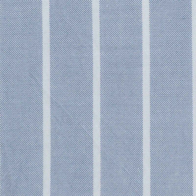 Ensemble de housse de couette à rayures 100% coton lavé MooMee, Larges rayures - bleuet / blanc