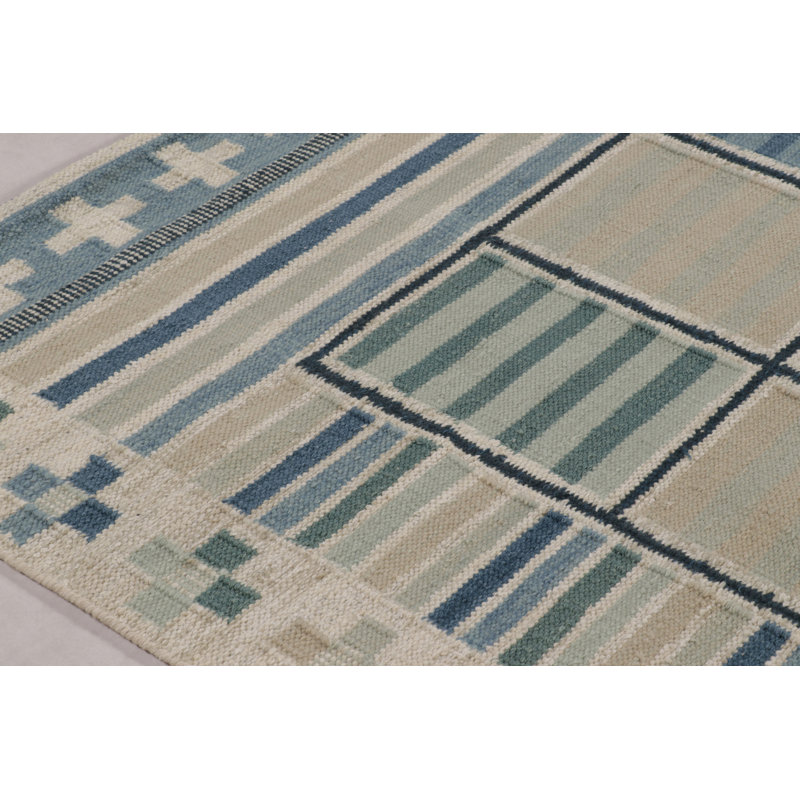 Scandinavian Wool Geometric Area Rug, Rectangle 9' x 12'