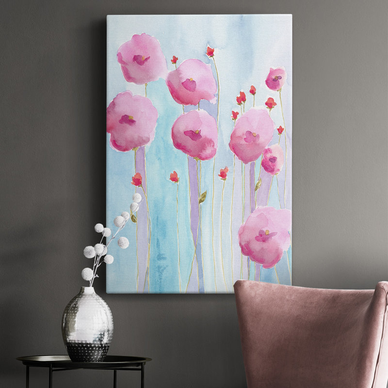 «Pink Florets II», impression sur toile tendue, H 27 po x l 16 po x P 1 po