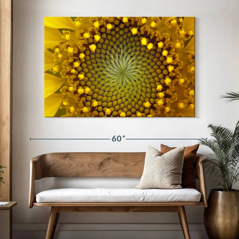 Harnek Symmetric Sunflower, 34" H x 51" W