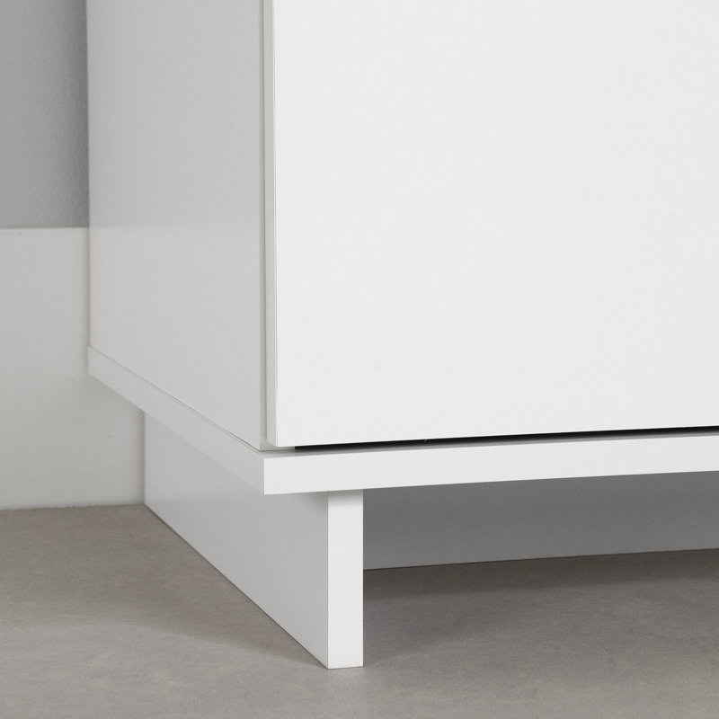 Pure White Scandinavian 2-Drawer Nightstand