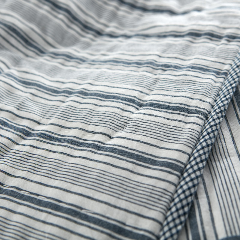 Sawyer Mill Blue and White Cotton King Reversible Quilt Set