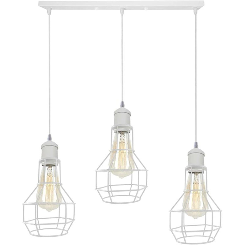 3 - Light White Geometric Pendant
