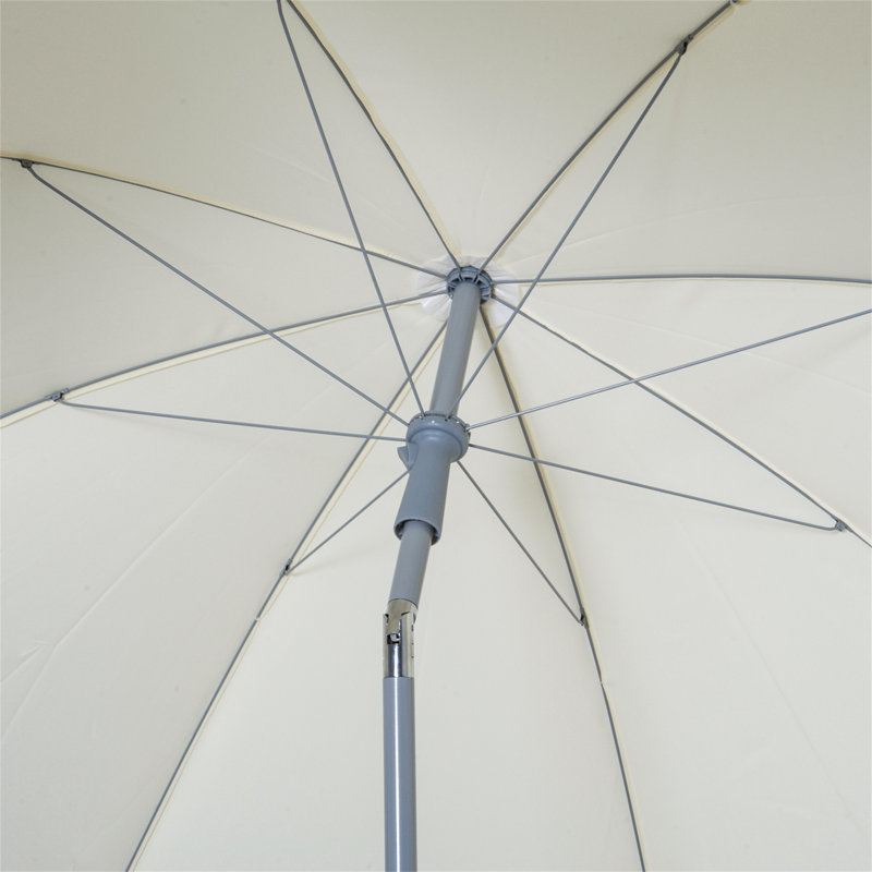 Bronica 202cm Tilt Beach Parasol, White