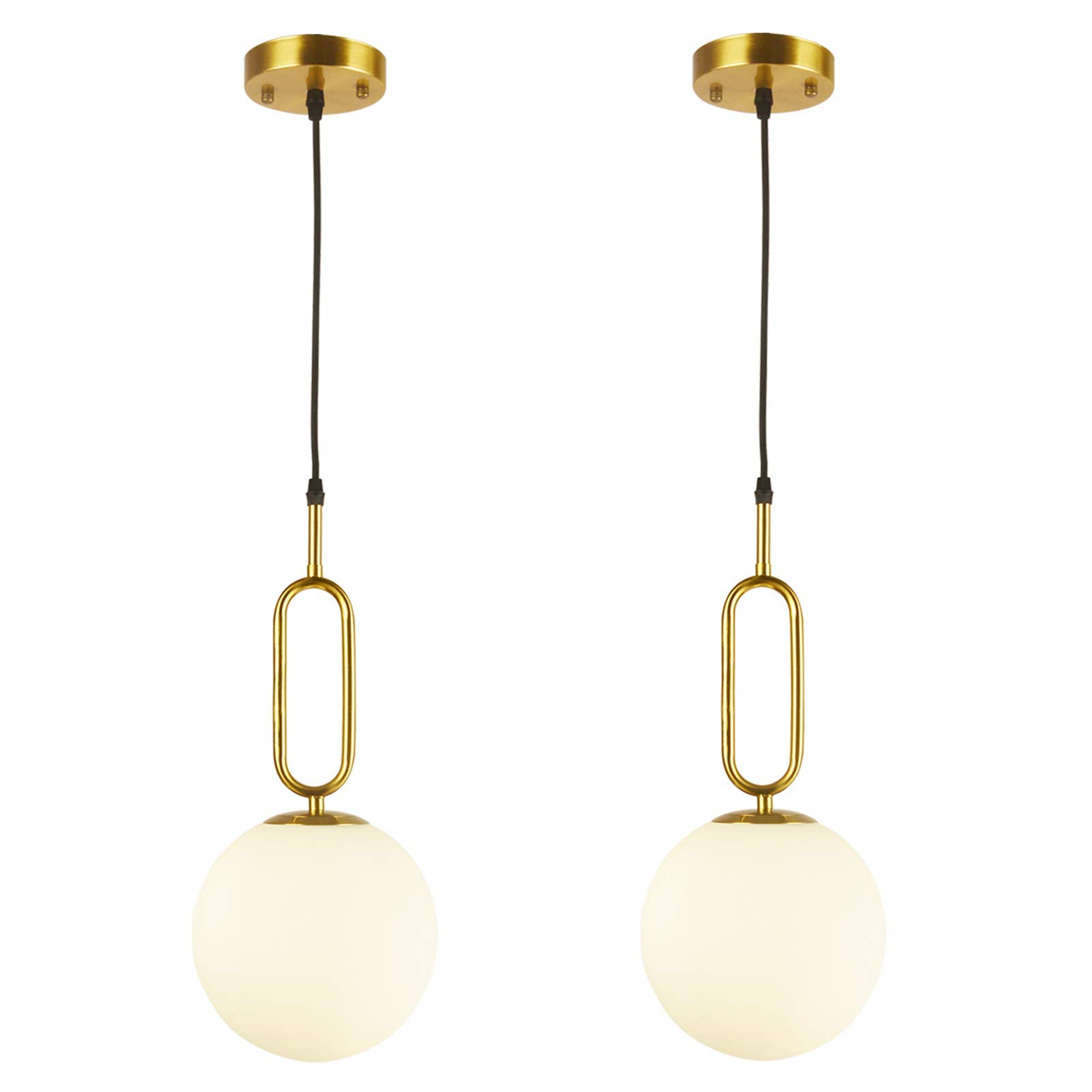 URBNLIVING 2 - Light Gold Simple Pendant | Wayfair.co.uk