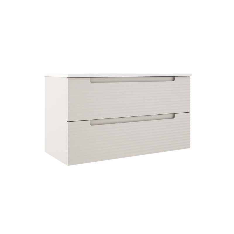 Moncler 40'' Single Bathroom Vanity with Ceramic Top, Beige