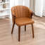 Chaise de salle à manger rembourrée en similicuir Devault-1987178673