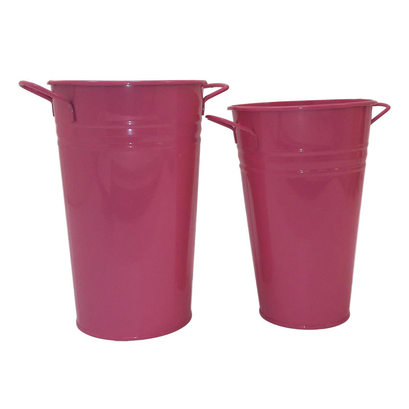 Ensemble de vases de table émaillés 2 pièces Lawton, Rose millennial