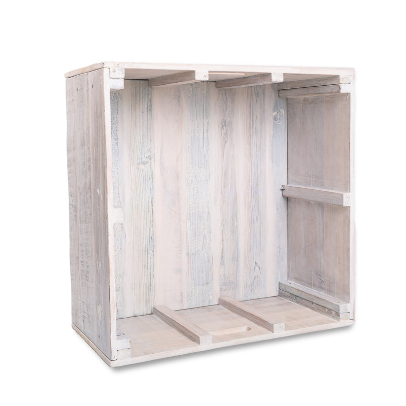 Caisse en bois massif, Blanchir, 12 x 24 x 24