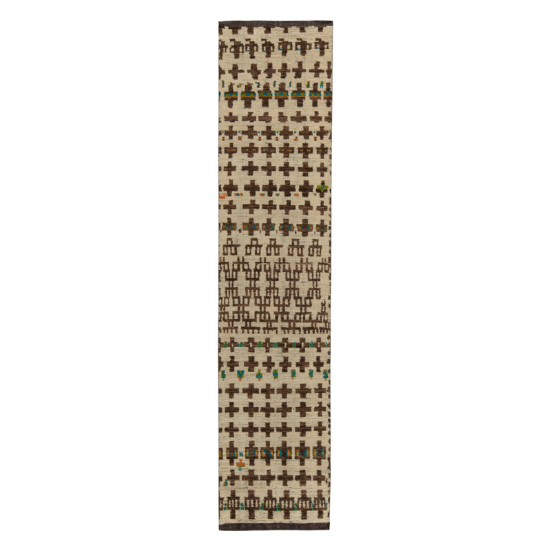 Moroccan Hand Knotted Area Rug, Runner 3' x 10'