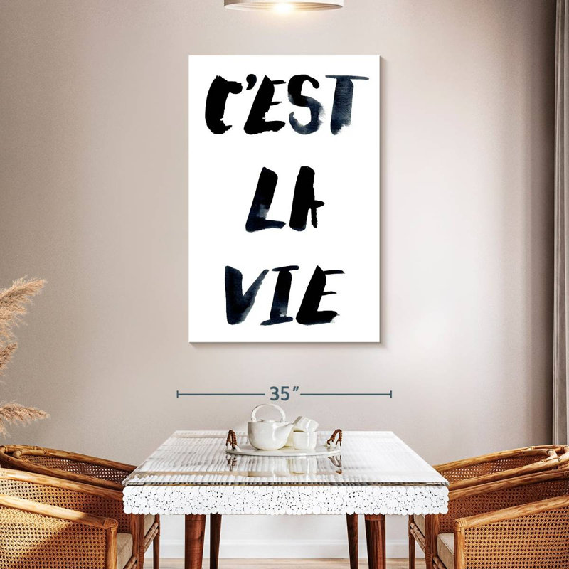 Tergel C'est La Vie Typographie II, H 48 po x l 32 po