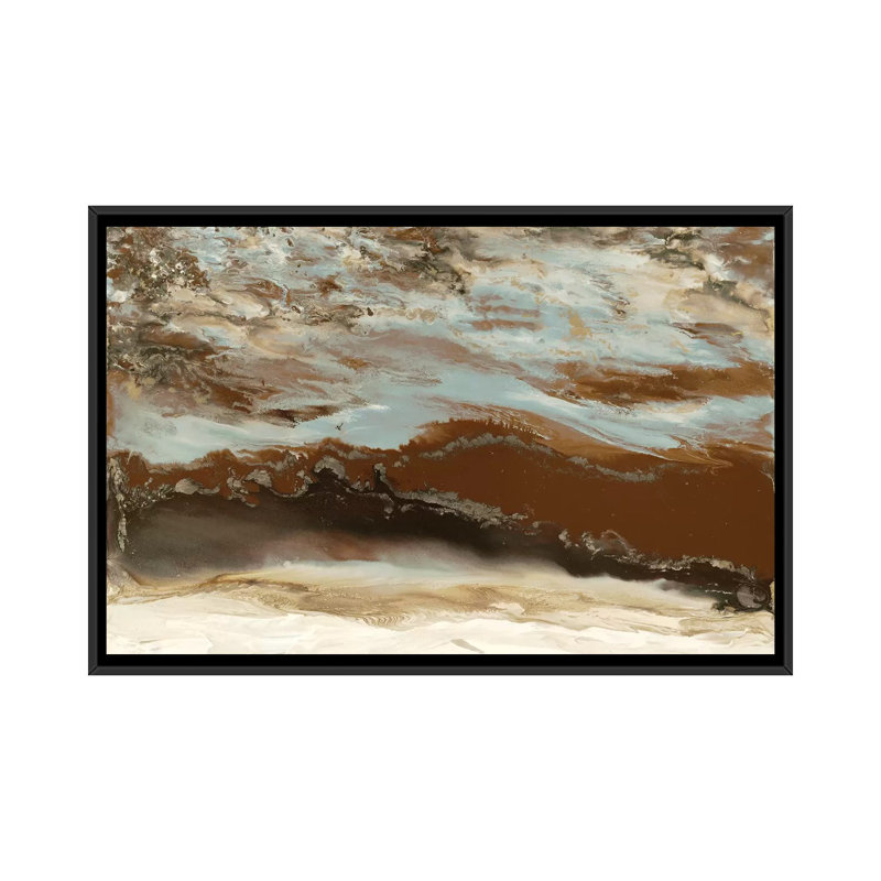 " Copper River " by Blakely Bering, 18" H x 26" W x 1.5" D, Black Framed Canvas