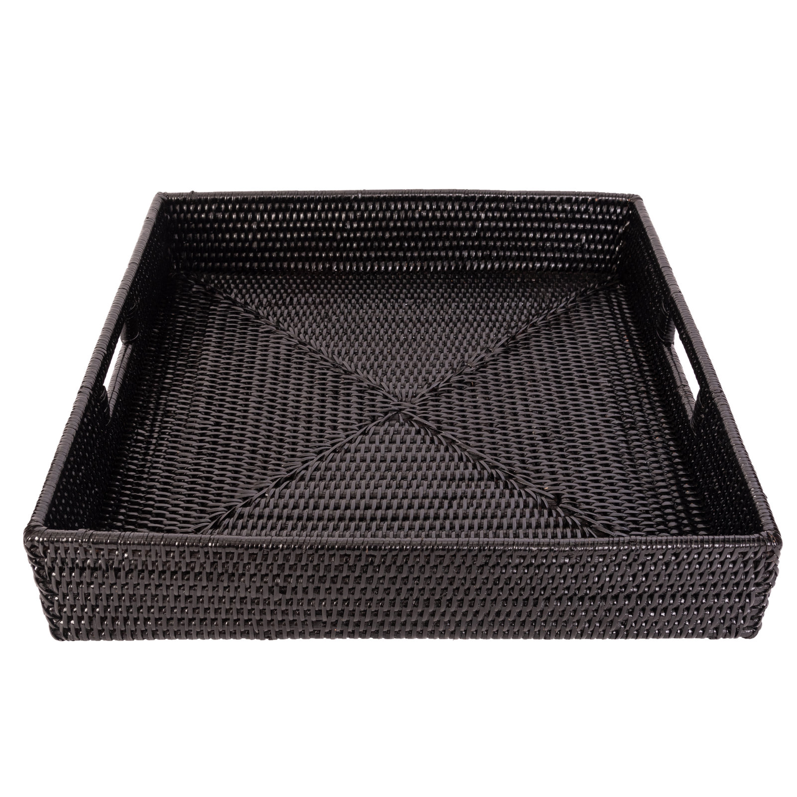 Edmond Decorative Tray, Espresso, 3" H x 16" W x 16" D, No Bundle