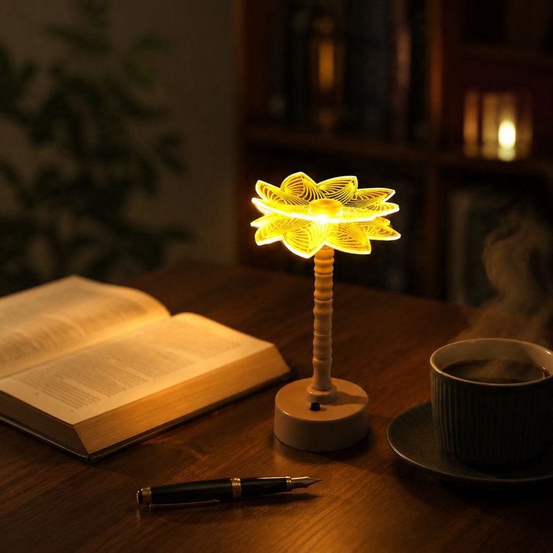 Lampe de chevet à DEL en acrylique