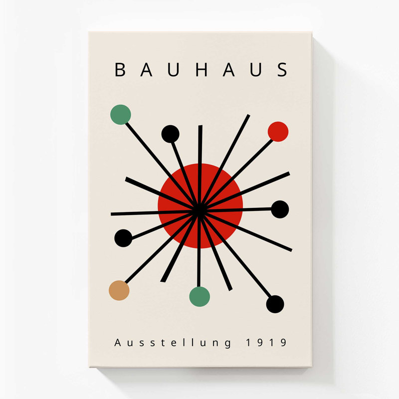 «Bold Bauhaus Burst», reproduction sur toile, Toile tendue, 60" H x 40" W x 1.25" D