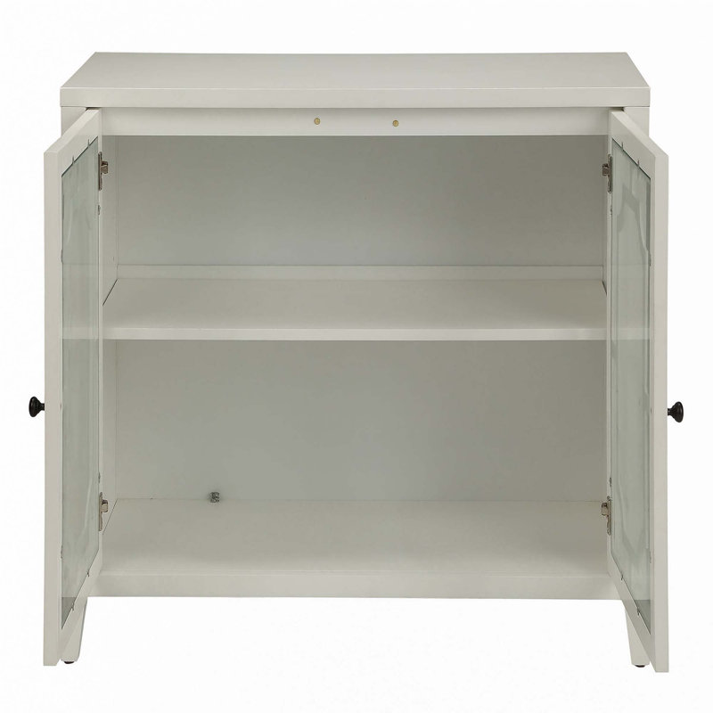 Console blanche avec 2 portes