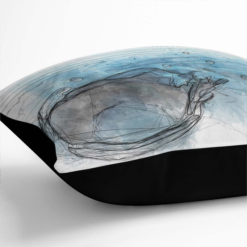 Square Cushion, 55cm H x 55cm W x 20cm D, Black