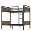 Lit superposé Beckett en métal, deux lits simples XL superposés, avec barrières de sécurité pour adolescents-134087703