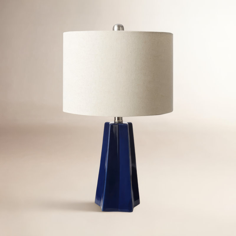 Lampe de table en céramique Magalie, Bleu