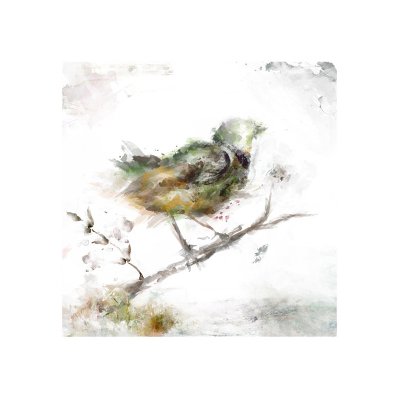 Tree Sparrow III Painting by Peyton Gray, 30" H x 30" W x 1.5" D, Knife Gel