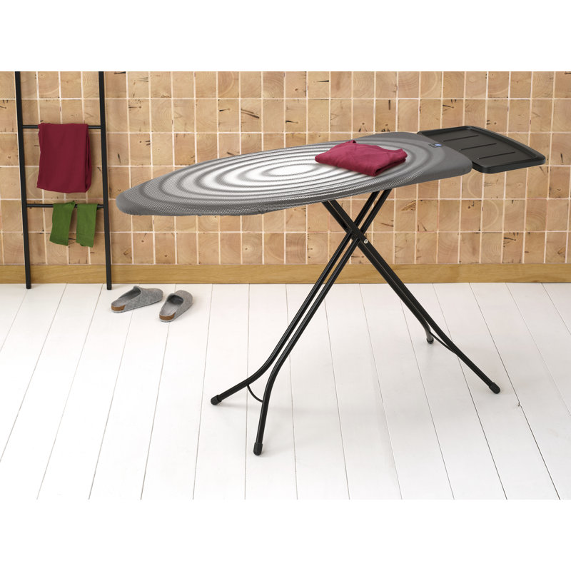 Titan Oval Extra Large Foldable Metal Ironing Board with Steam Unit Holder