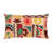 Cotton Embroidered Patchwork Lumbar Pillow With Chambray Back