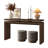 Mariany 60" Console Table with Double Shelf & Solid Wood Legs-128172577