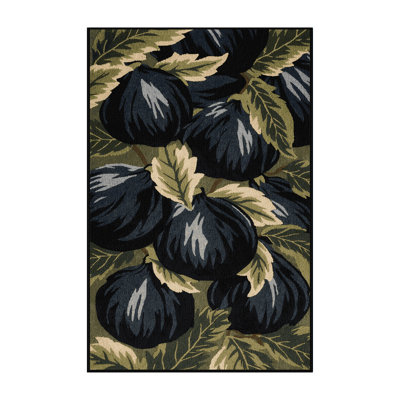  Tapis lavable noir Mission Fruit