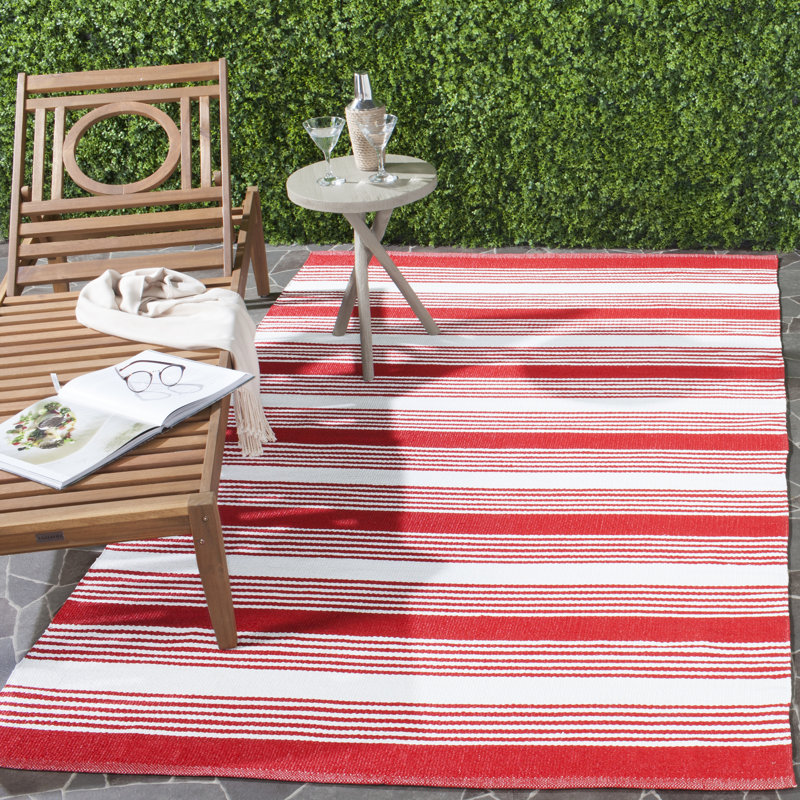 Jason Striped Hand Woven Indoor / Outdoor Area Rug, Rectangle 152 x 244 cm