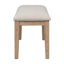 Ensemble de salle à manger 6 pièces de style classique et traditionnel, comprenant une table de salle à manger, 4 chaises rembourrées et un banc (bois naturel délavé)