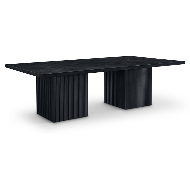 Belinda Rectangular Dining Table, Black, 31" H x 108" W x 54" L