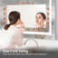 Miroir de salle de bain sans cadre à DEL, 3 couleurs à intensité variable, anti-buée, fonction mémoire, miroir de meuble-lavabo mural-1944408232