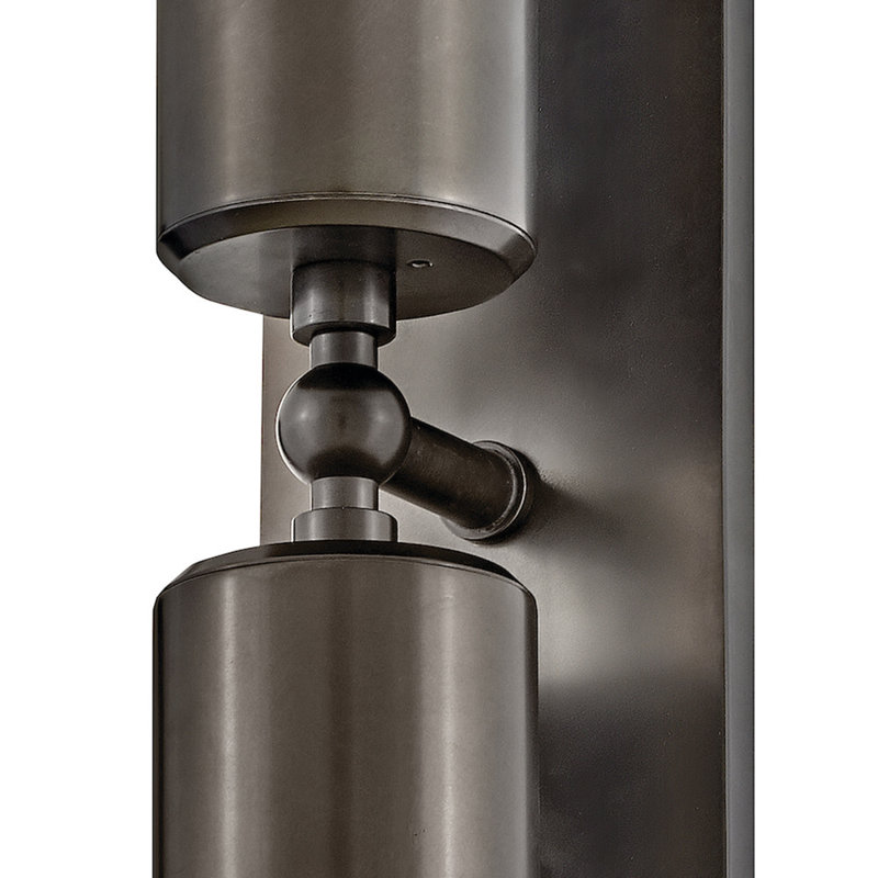 Pratt 19" Aluminum Pivotable Wall Mount Lantern, Black Oxide