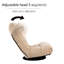Lazy For balcon Stargazing - Chaise réglable avec décompression 3D, 14 appuis-tête, rembourrage en métal et en bois, dossier inclinable simple blanc 3 couleurs, siège à ressorts intégré, éponge élastique à mémoire de forme,